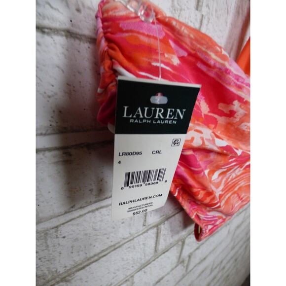 Ralph Lauren Foldover Bottom La Blanca Coral Island Goddess Top 4 NEW - Picture 9 of 11